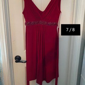 Red Windsor Plunge Dress